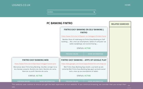 pc banking fintro - General Information about Login - Logines.co.uk