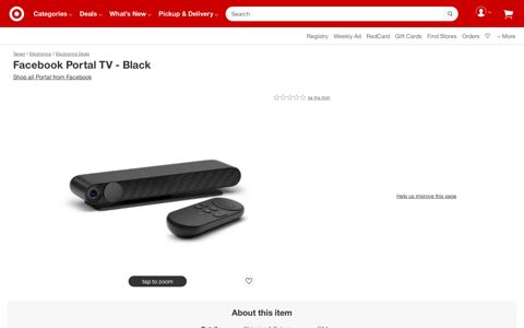 Facebook Portal TV - Black : Target