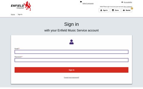 Sign In | Enfield Council - The Hub | Enfield Council