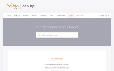 hpi trade app – cap hpi | Support