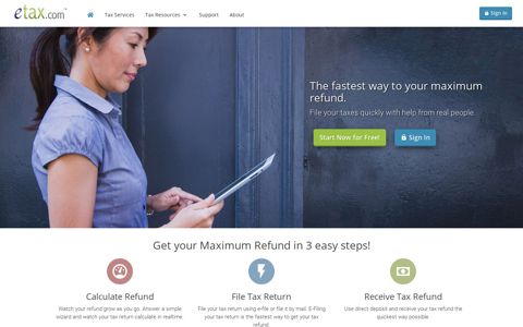 eTax.com® Tax Preparation Software, Federal Tax Filing, Efile ...