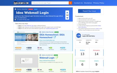 Idea Webmail Login - Logins-DB