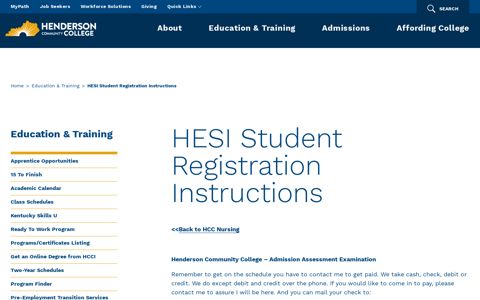 HESI Student Registration Instructions | HCC