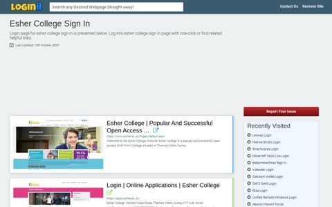 Esher College Sign In - Loginii.com