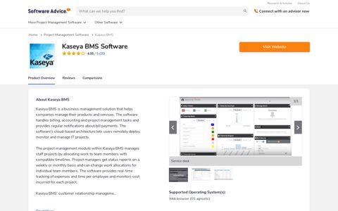Kaseya BMS Software - 2021 Reviews, Pricing & Demo