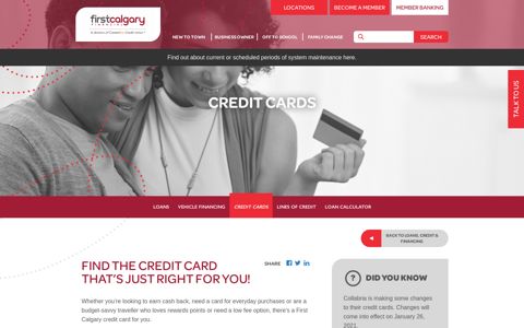 Credit Cards - Apply For A Card With Us Today | First Calgary