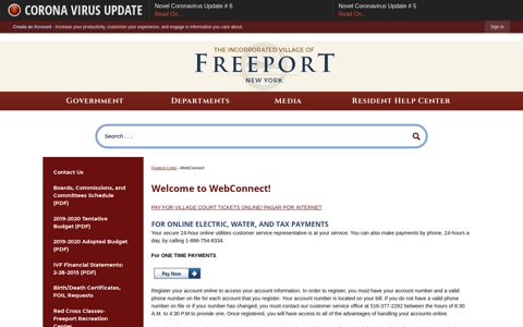 Welcome to WebConnect! | Freeport, NY - Official Website