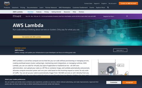 AWS Lambda – Serverless Compute - Amazon Web Services