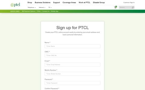 Register - PTCL