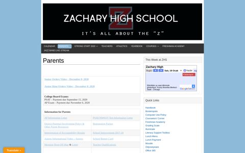Parents - Zachary High