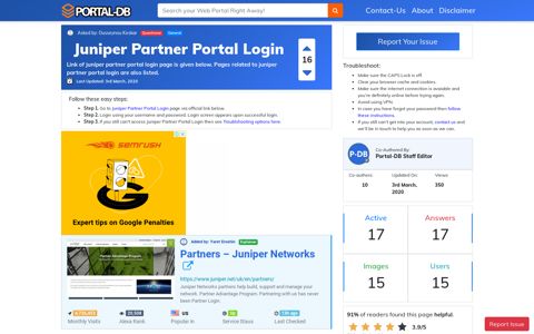 Juniper Partner Portal Login - Portal-DB.live
