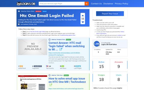 Htc One Email Login Failed - Logins-DB
