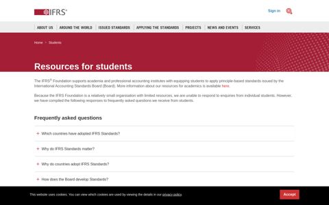 Resources for students - IFRS