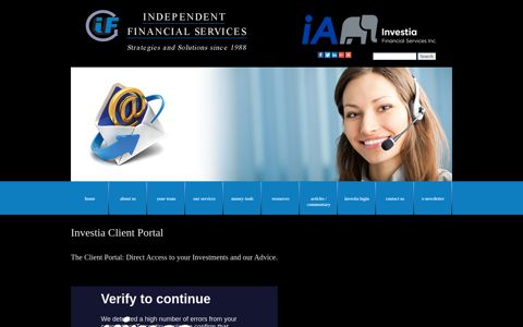 Login to Investia Client Portal - Independent Financial Services