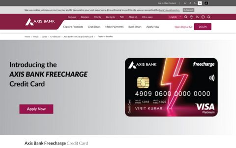 Axis Bank FreeCharge Credit Card