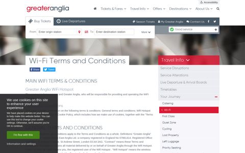 Wi-Fi terms and conditions | Greater Anglia