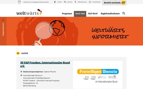 Entsendeorganisation: IB VAP Franken, Internationaler Bund ...