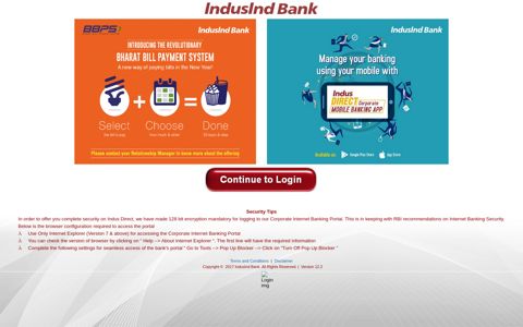 Indus Direct Corporate Portal - IndusInd Bank