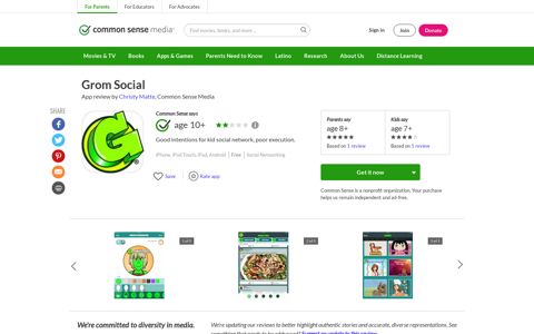 Grom Social App Review - Common Sense Media