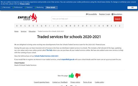 Traded services for schools 2020-2021 · Enfield Council