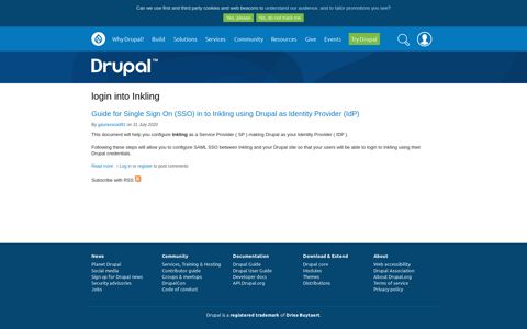 login into Inkling | Drupal.org