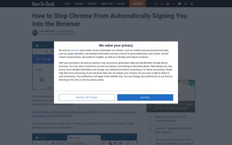 How to Stop Chrome From Automatically Signing You Into the ...