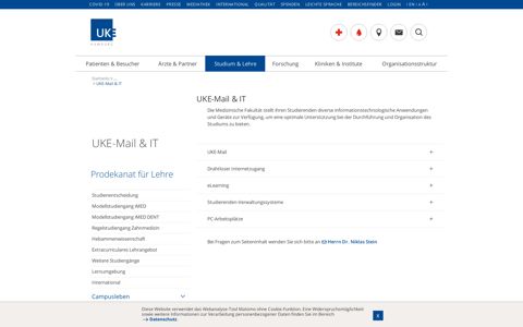Prodekanat für Lehre - UKE-Mail & IT - UKE