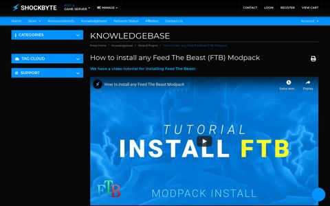 How to install any Feed The Beast (FTB) Modpack - Shockbyte