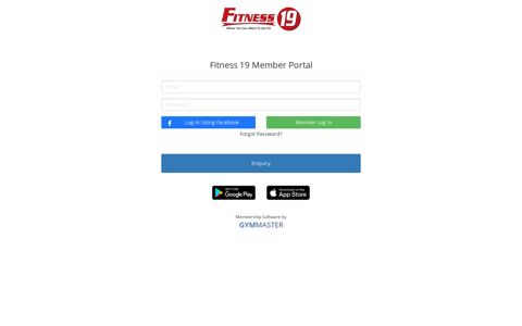 Fitness 19 Member Portal | Home - GymMaster Online