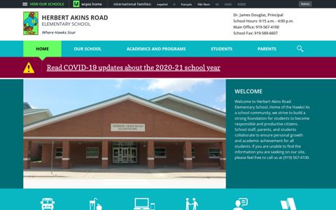 Herbert Akins Road Elementary School / Homepage