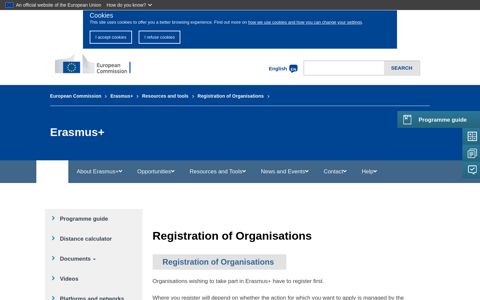 Registration of Organisations | Erasmus+ - European ...
