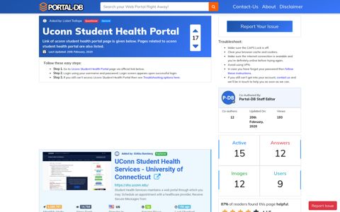 Uconn Student Health Portal