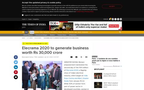 Elecrama 2020 to generate business worth Rs 30,000 crore ...