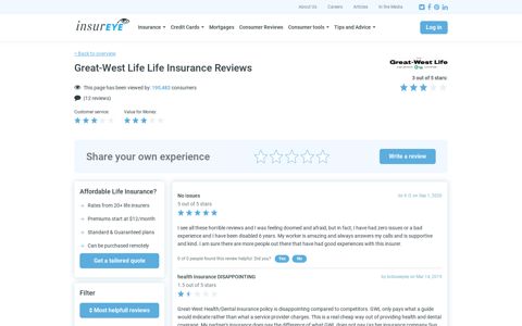 Great-West Life Life Insurance Reviews - InsurEye