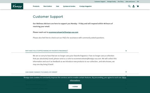 Customer Support | Kneipp
