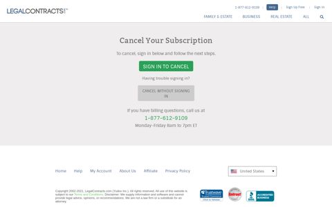 Cancel Your Subscription - Legal Contracts