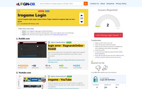 Irogame Login - A database full of login pages from all over ...
