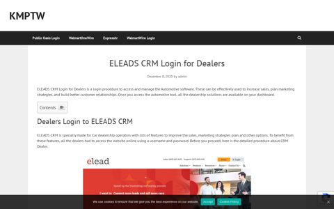 ELEADS CRM Login for Dealers | ELeadOne - KMPTW