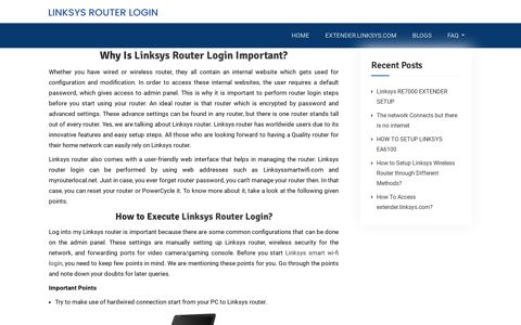Why Is Linksys Router Login Important?