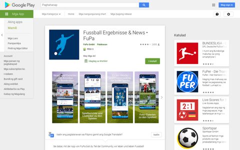 Fussball Ergebnisse & News • FuPa - Mga App sa Google Play