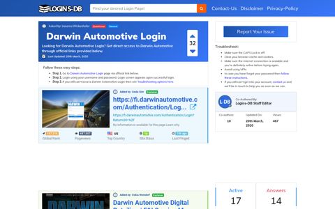 Darwin Automotive Login - Logins-DB