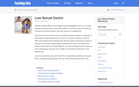 Low Sexual Desire | Psychology Today