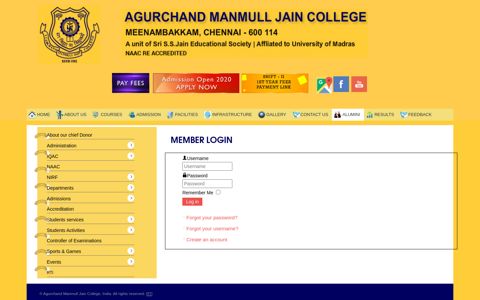 Member Login - AM Jain College.
