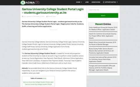 Garissa University College Student Portal Login - students ...