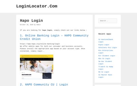 Hapo Login - LoginLocator.Com