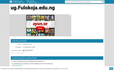 ▷ ug.Fulokoja.edu.ng : Student Portal | FUL - IPAddress.com