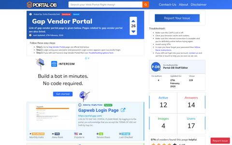 Gap Vendor Portal