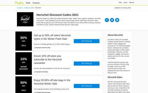 10% Off In December 2020 | Herschel Discount Codes ...