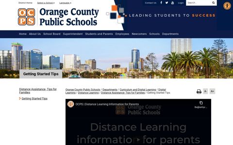 Getting Started Tips - Orange County Public Schools