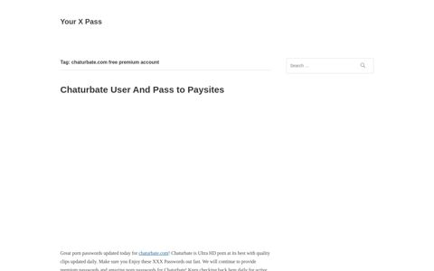 chaturbate.com free premium account – Your X Pass